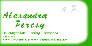 alexandra percsy business card